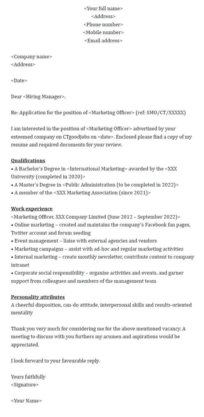 cover letter sample 英文求职信样本,提升求职成功率