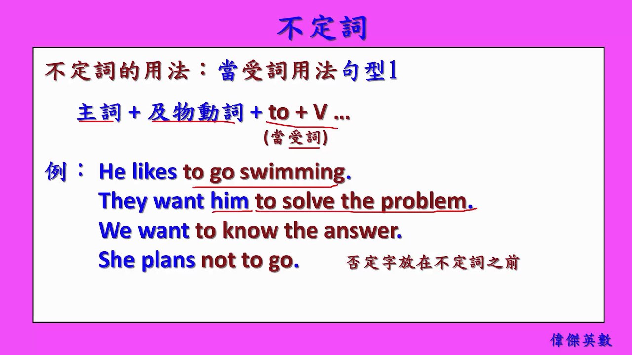 to infinitive 用法