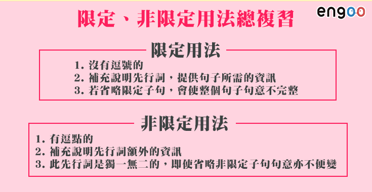 非限定用法係咩?即睇呢篇搞懂佢嘅使用時機!